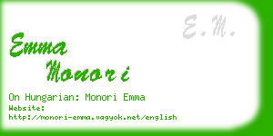 emma monori business card